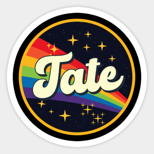 Tate // Rainbow In Space Vintage Style Sticker